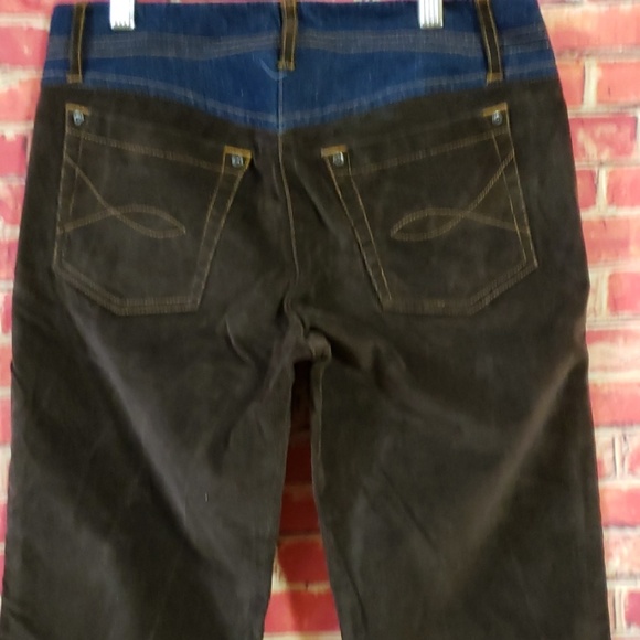 BCBGMAXAZRIA JEANS COUDUROY Brown PANTS size 6 - Picture 7 of 7